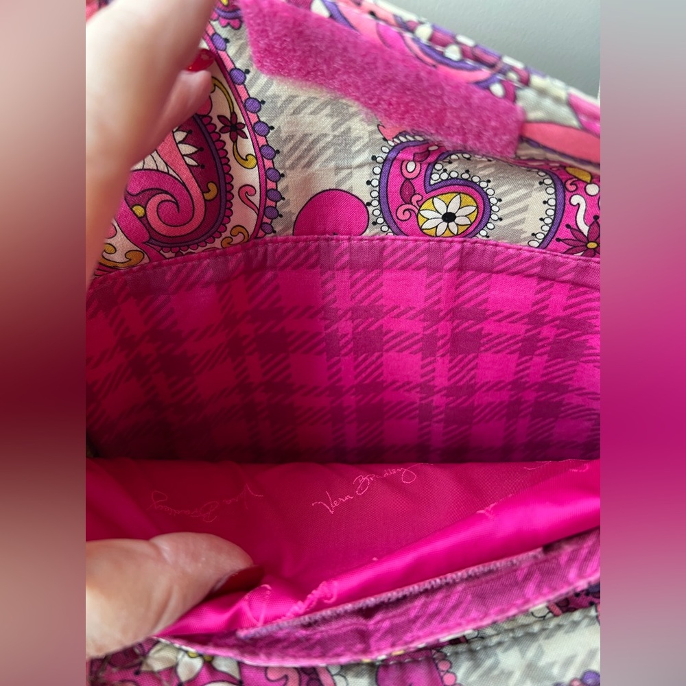 VERA BRADLEY -  Purple and Pink Paisley Tote - Laptop Section - Picture 7 of 15